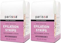 Parissa Epilation (Waxing) Non-Woven Cloth Strips, Replacement Strips for use with Hair Removal Liquid Wax, 100 x Large Size Strips 9'' x 3'', 100 count