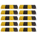 LADWA 10 Mtr 50mm Plastic Road Hump Safety Speed Breaker in Black & Yellow Colour for High Visibility