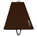 Wearslim Yoga Mat for Women, Men, Kids| Exercise Mat, Gym Mat for Home Workout| Foldable Yoga Mat, Anti-slip, Sweat Resistant, Unique Body Alignment Line System| 10mm thick PVC PU Leather Yoga Mat with Carry Bag| Exercise Mat for Home, Gym, Pilates, Core Strengthening Exercise & Meditation ( 175x67 CM, Brown)