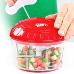 Crank Chop Food Chopper and Processor Original - Chop Dice Puree Vegetables Onions Tomatoes Garlic Meats and Nuts in Just Seconds for Delicious Meals - Perfect for Homemade Salsa