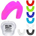 Mouthguards Slim Fit Junior Mouldable Gum Shield with Case for Boxing Men MMA Rugby Hockey Basketball Muay Thai Kickboxing Football All Contact Sports(<11 Years, Pink)