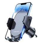 Miracase Car Phone Holder with Newest Metal Hook Clip, Air Vent Mobile Phone Car Mount, Hands Free Universal Automobile Cradle Fit for iPhone Android and All Smartphones, Dark Black