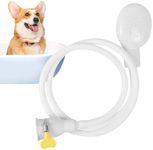 Shower Tap Attachment for Bath, Single Tap Shower Hose, Pet Shower Sink Hose with Secure Fit Clamp Included, for Bathing Baby, Pet, Portable Dog Shower, 1.3 m Hose(White)