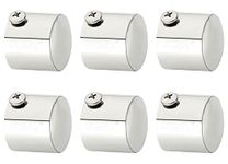 FAST CB45S Heavy Stainless Steel Metal Round Curtain Rod End Cap Finilas for Door and Window 1 Inch Curtain Rod Accessories (6)