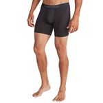 ExOfficio Men's Give-N-Go Sport 2.0 Boxer Brief 6 inch Travel Underwear for Men, Breathable and Durable, Easy Clean, Black/Black, M