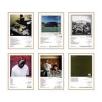 CodersParadise Paper Kendrick Lamar Music Album Posters - Pack Of 6 | 8 X 12 Inches (A4 Size) Art Wall Posters | Glue Dots Included | Aesthtetic Wall Art For Bedroom, Living Room And Office