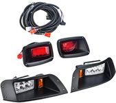 Lochnchn LED Headlight Tail Light Kit Compatible with EZGO TXT Golf Carts 1996-2013 Street Legal Headlights Kit Tail Light Kit Assembly Compatible with EZGO TXT for Gas and Electric 12V