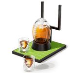 Football Whiskey Decanter Set with 2 Glasses, The Wine Things Whisky Decanter Gift Set, for Liquor Scotch Bourbon Vodka, Gift for Football Fans, Birthday Gifts For Him, Men -1100ml/37oz