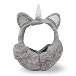 ZQBIEE Latest Style Cute Winter & Outdoor Adjustable Ear Muffs Tie Dye for Girls and Women (UNICORN GREY)