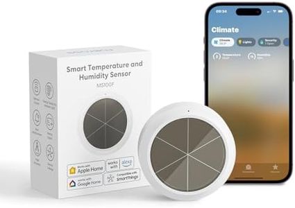 meross WiFi Thermometer Hygrometer, Meross Hub Required, Battery-Free Smart Humidity and Temperature Sensor with Solar Powered, Remote Monitor Support Apple Home, Alexa, Google Home and SmartThings