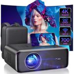 [Auto Focus/4K Support] Projector with WiFi 6 and Bluetooth 5.2, 700ANSI Native 1080P Outdoor Movie Projector, WiMiUS P62 Auto 6D Keystone & 50% Zoom, Smart Home Projecteur for iOS/Android/TV Stick