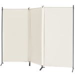 VEPRIMIN 3 Panel Room Divider, 6 Ft Tall Privacy Screens and Room Dividers, Wall Divider Panels Partition, Freestanding Folding Office Room Separator,102" W x 71" H Beige