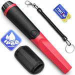 Hazlewolke Metal Detector Pinpointer, IP68 Fully Waterproof Handheld Metal Detectors Wand with 4.5” Detection Depth, 360°Search Hand Held Metal Detector Pin Pointer Accessories for Adults & Kids