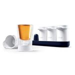 Zoku Shooter Ice Molds, Makes 4 Ice Shot Glasses, Protective Base Keeps Hands Dry, 1-Fluid Ounce Each, Easy-Release, BPA and Phthalate-Free