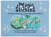 New! Color-Changing Magic Stickers Potty Training Seat by Potty Watch - Easy & Fun Toilet Training with Interactive & 6 Reusable Color Changing Stickers Included! (Pond Magic Reveal Stickers)