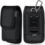 ykooe Flip Phone Holster for Nokia 2720 Flip, Nokia 2660 Flip, Alcatel Go Flip 4, Flip 3, Flip V, Alcatel MyFlip, Alcatel Quickflip, TCL Flip, Flip Pro, Flip 2, Flip Go, Cingular Flip 2, Black -L