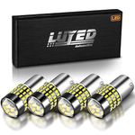 LUYED 4 x 900Lumens Super Bright 1156 3014 78-EX Chipsets 1156 1141 1003 7506 LED Bulbs Used For Back Up Reverse Lights,Brake Lights,Tail Lights,Rv lights,Xenon White