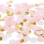 Paper Confetti, Rose Gold Tissue Paper Table Confettis, 1cm Round Balloon Confetti Dots for Baby Shower Wedding Party Decoration Hen Party Handicraft Decor (50 g)