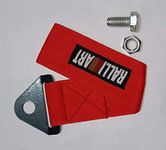 AUTO MT RALLIART CAR Truck Tow Belt Strap RED Universal Front Rear Tow Strap Tow Hook Towing Belt (Nylon, 1000 kg Pull Capacity)