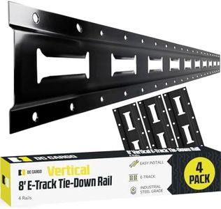 DC Cargo Mall E Track Vertical Tie Down Rail Kit 8' (6 Pack) for Garages, Vans, Trailers, Motorcycle Tie Downs, ATV Mountings - Secure Cargo & Heavy Loads Up to 2,000 lbs