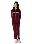 Alan Jones Clothing Girls Velvet Tracksuit Co-ords Set (11 Years-12 Years_Wine)