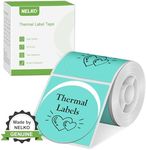 Thermal Labels for Nelko PM220 Label Maker, 2 inch (50mm) Round Thermal Label, Waterproof, Multi-Purpose Label Tape, 1 Roll of 150 Self-Adhesive Thermal Paper (Green)