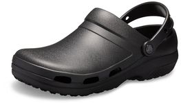 Crocs Unisex-Adult Specialist II Vent Clog | Work Shoes, Black, 10 Men/12 Women