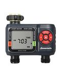 DEWENWILS Water Sprinkler Timer, Outdoor Garden Hose Timer Programmable with 2 Independent Controlled Outlets, Automatic Faucet Watering Timer for Yard Lawn Irrigation, Auto Manual Rain Delay Mode