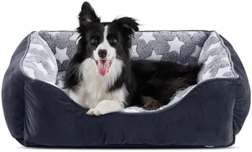 GASUR Rectangle Dog Bed for Small Dogs, Cozy Washable Dog Sofa Bed, Durable Pet Cuddler Anti-Slip Bottom, Soft Calming Sleeping Warming Puppy Bed