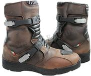 EVIRON Adventure Low Motorcycle Motorbike Leather Boot MX Off Road Boots (Numeric_7) Brown