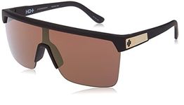 SPY Unisex's Retro Flynn 5050 25 Anniv Matte Blk HD Brnz w/Gold Mirror, Multi, One Size