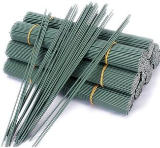 100Pcs 2.0mm/14Gauge Floral Stems Wire for Artificial Flower DIY Bouquet Stem Wrapping and Crafts Iron Wire Stick Party Decoration Plastic Flower Sticks (100pcs,12 Inch/30cm)