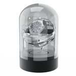 Orbit Watch Winder - Single Watch Winders for Automatic Watches and Mechanical Watch Winder for Rolex Watch Winder Box Gyro Gyroscope Clear Transparent, Silver, Contemporary