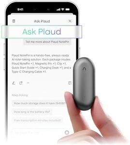 AI Voice Recorder, PLAUD NotePin Voice Recorder, App Control, AI Notetaker, AI Transcribe & Summarize, Support 112 Languages, 64GB Memory, Audio Recorder for Lectures, Meetings, Cosmic Gray