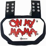 Precision Back Plate - Rear Protector Lower Back Pads for Football Players - On My Mama Series (White / RED)