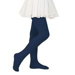 Zando Stretchy Navy Ballet Tights for Girls 6-8 Ultra Soft Dance Tights for Girls 7-8 Colorful Girls Tights Size 6-7 Girls Leggings Size 8 Kid Stockings Nylon Spandex Navy 6-9Years