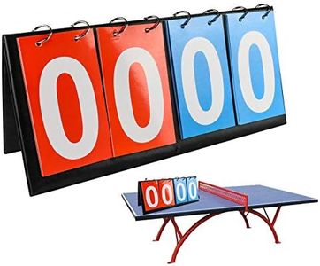 APORO 4-Digital Portable Table Top Scoreboard Flipper, Multi Sports Score Flip Scoreboard (0-99)