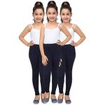 Robinbosky Premium Girls Leggings Blue Value Combo Pack of 3 (5-6 Years, 016 Navy)