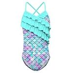 Child Girls Backless Swimsuit Size 