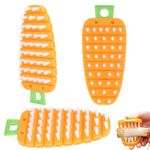 Fruit Brush,Vegetable Brush,Vegetable Scrubber Potato Scrubbing Brush Carrot Pattern for Vegetable for Potato(3pcs,Orange)