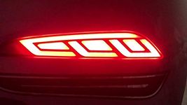 CARMART Rear Bumper LED Reflector Brake Light with Reverse Light function for Elite i20 upto 2017 model (Red, Set of 2)