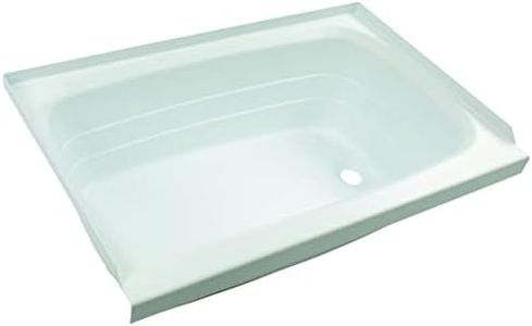 Lippert Replacement 24" x 36" White Bathtub with Right Drain, Scratch-Resistant ABS Acrylic for RVs, Travel Trailers, 5th Wheels, Motorhomes - W2436RHSPK