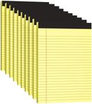 MSKKSM Note Pads 5x8, 10 Pack Small Legal Pads 5x8 Yellow Pad, College Ruled Legal Notepads, Lined Pads of Paper 5x8 Yellow Paper Writing Pads, 30 Sheets Per Notepad for School, Home, Office, Business