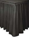 Solid Black Plastic Rectangular Table Skirt (73cm x 4 meters) 1 Count - Easy Assembly and Reusable, Elegant & Versatile Party Decor, 29" x 168"