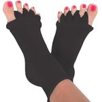 Soxbae Foot Alignment Orthopedic Cotton Socks for Men & Women | Five Toe Separator | Foot Pain Relief | Bunion Corrector | Plantar Fasciitis Support | Improves Posture & Flexibility | Free Size | Dark Grey |1 Pair