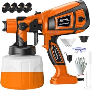 MORENDA Paint Spray Gun – 850W HVLP Paint Sprayer with 1400ml Tank, 4 Nozzles, 3 Spray Pattern, Easy-to-Clean Electric Paint Sprayer for House, Furniture, Wall, Cabinet, Door, Garden Fence, Car, DIY