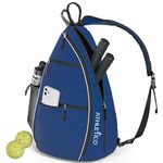 Athletico Sling Bag - Crossbody Backpack for Pickleball, Tennis, Racketball, and Travel for Men and Women (Blue)