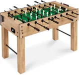 Best Choice Products Full Size 54 Inch Regulation Foosball Table for Home, Game Room - Includes 2 Balls, 2 Cup Holders - Natural