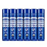 Dr. Bronner's - Organic Lip Balm (Peppermint, 4g, 6-Pack) - Made with Organic Beeswax and Avocado Oil, For Dry Lips, Hands, Chin or Cheeks, Jojoba Oil for Added Moisture, Cooling and Hydrating