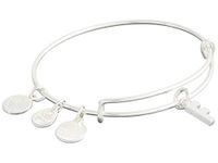 Alex and Ani Expandable Bangle for Women, Initials A to Z Letter Charms, Shiny Finish, 2 to 3.5 in, One Size, Non-Precious Metal